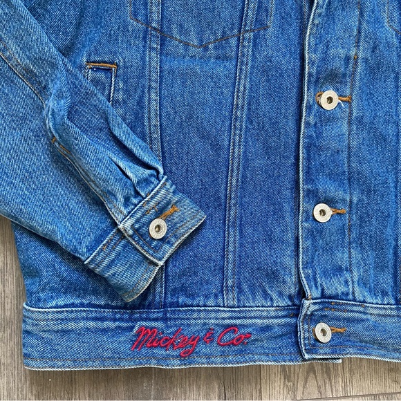 Mickey & CO. Mickey Mouse Denim Screen Printed Jacket Unisex Size Medium - Picture 6 of 8